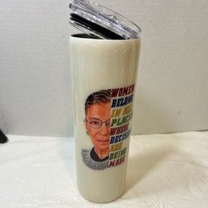 Ruth Bader Ginsburg (RBG) Travel Coffee Drink Mug Tumbler "Notorious RBG" 20oz